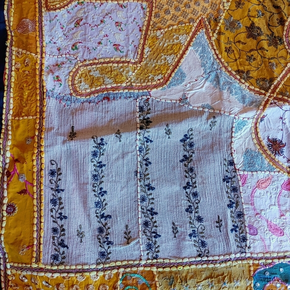 Boho Wall Decor Colorful Camel Tapestry Hand Beaded Gold Camel - Picture 4 of 9